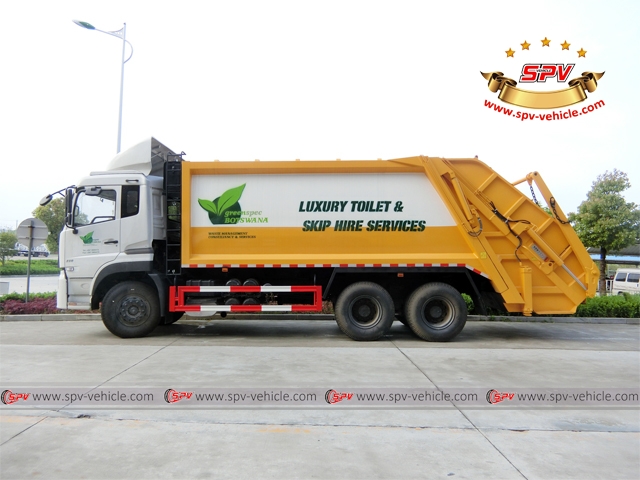 20,000 Litres compactor garbage truck-side view